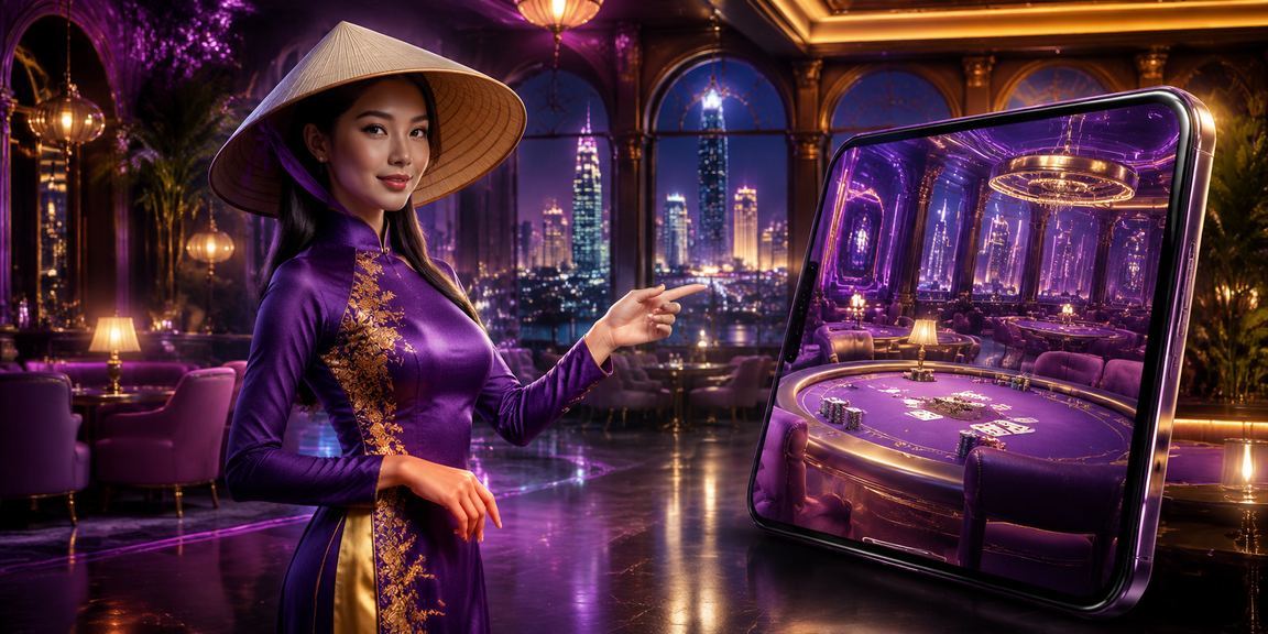 Người chơi bài tại Hồ Chí Minh với nón lá truyền thống