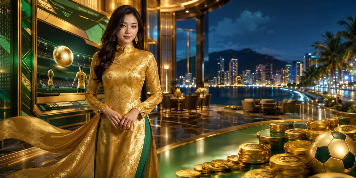 Người phụ nữ Nha Trang mặc áo dài truyền thống tham gia giải trí trực tuyến tại bờ biển