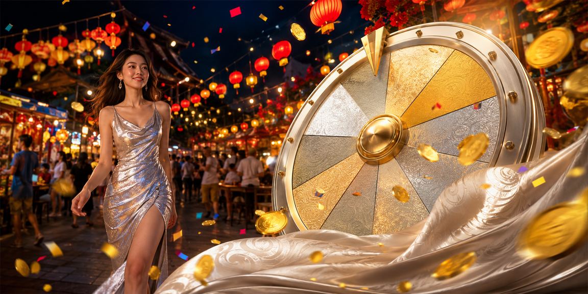 Người phụ nữ áo dài tham gia lucky draw tại Phú Quốc